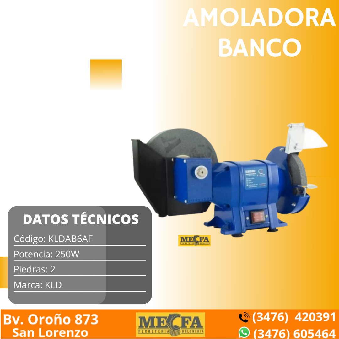 KLD Amoladora de Banco con Afilador – Marfer Herramientas